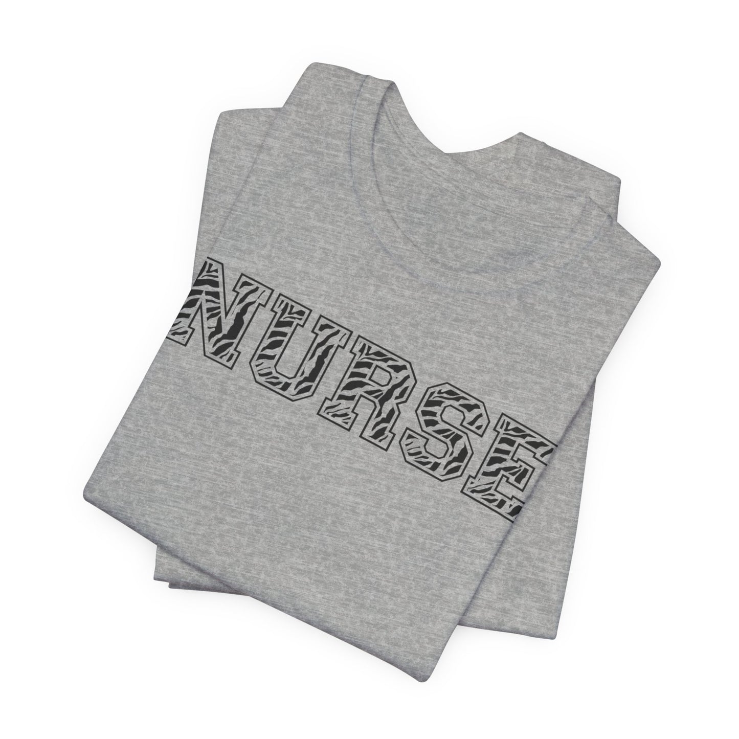 Collegiate Capital Nurse Tee - Zebra on Black