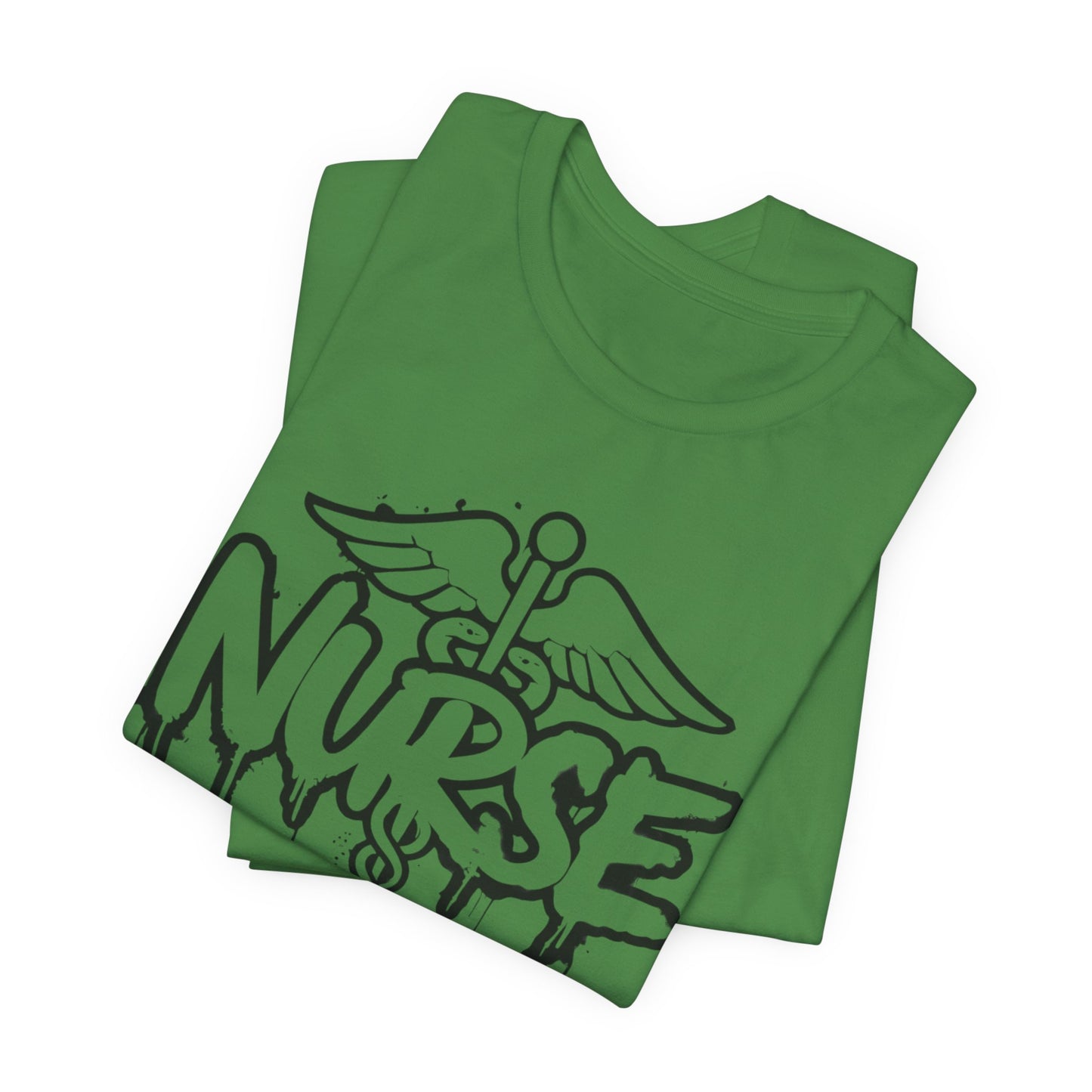 Black Nurse Caduceus Short Sleeve Tee