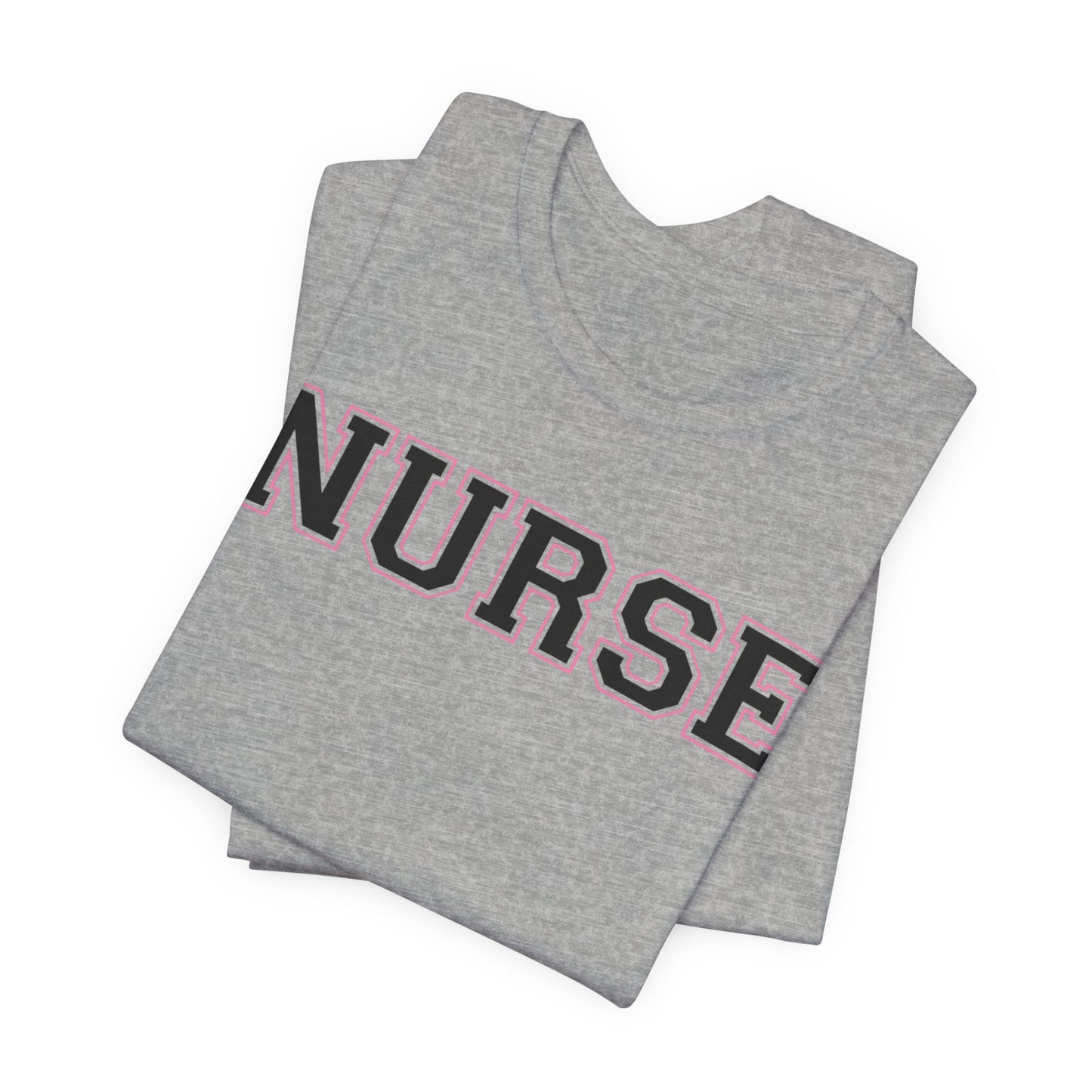 Collegiate Capital Nurse Tee - Black on Pink