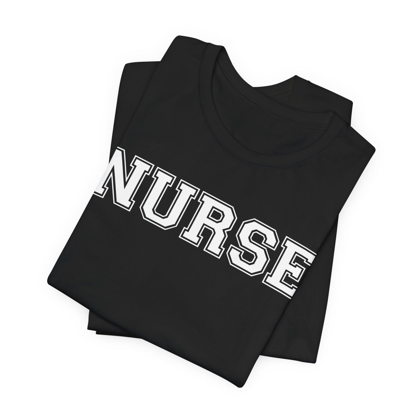 Collegiate Capital Nurse Tee - White on White