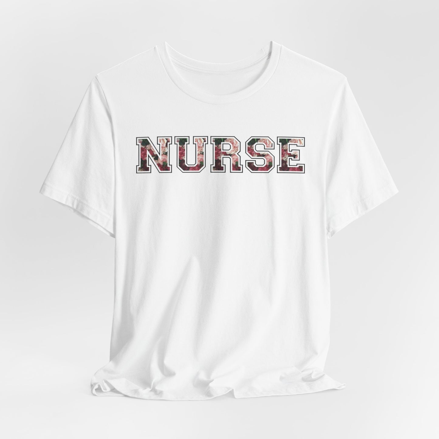 Collegiate Capital Nurse Tee - Floral on Black