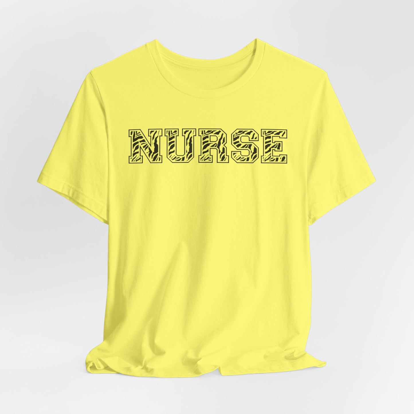 Collegiate Capital Nurse Tee - Zebra on Black