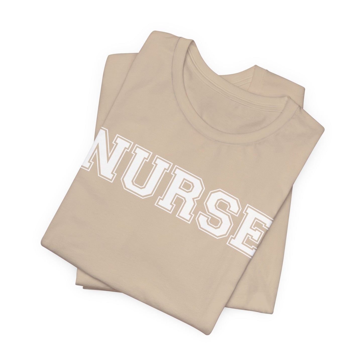 Collegiate Capital Nurse Tee - White on White