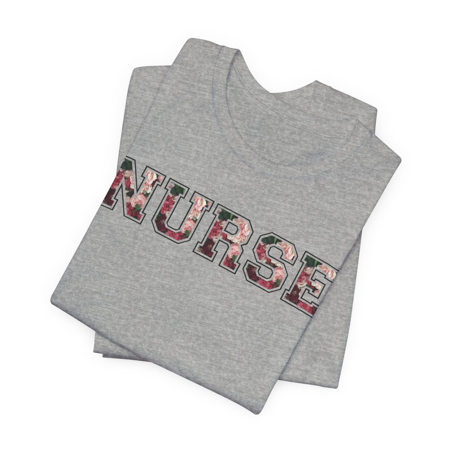 Collegiate Capital Nurse Tee - Floral on Black