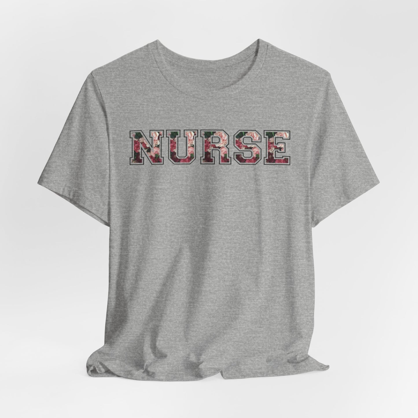 Collegiate Capital Nurse Tee - Floral on Black