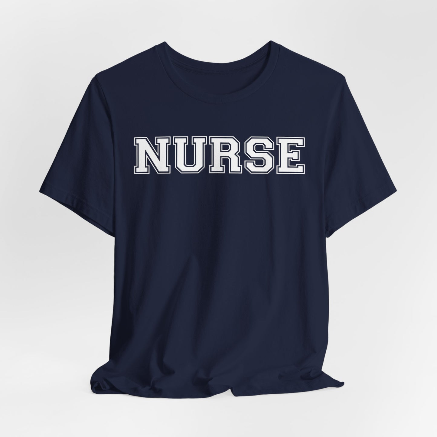 Collegiate Capital Nurse Tee - White on White