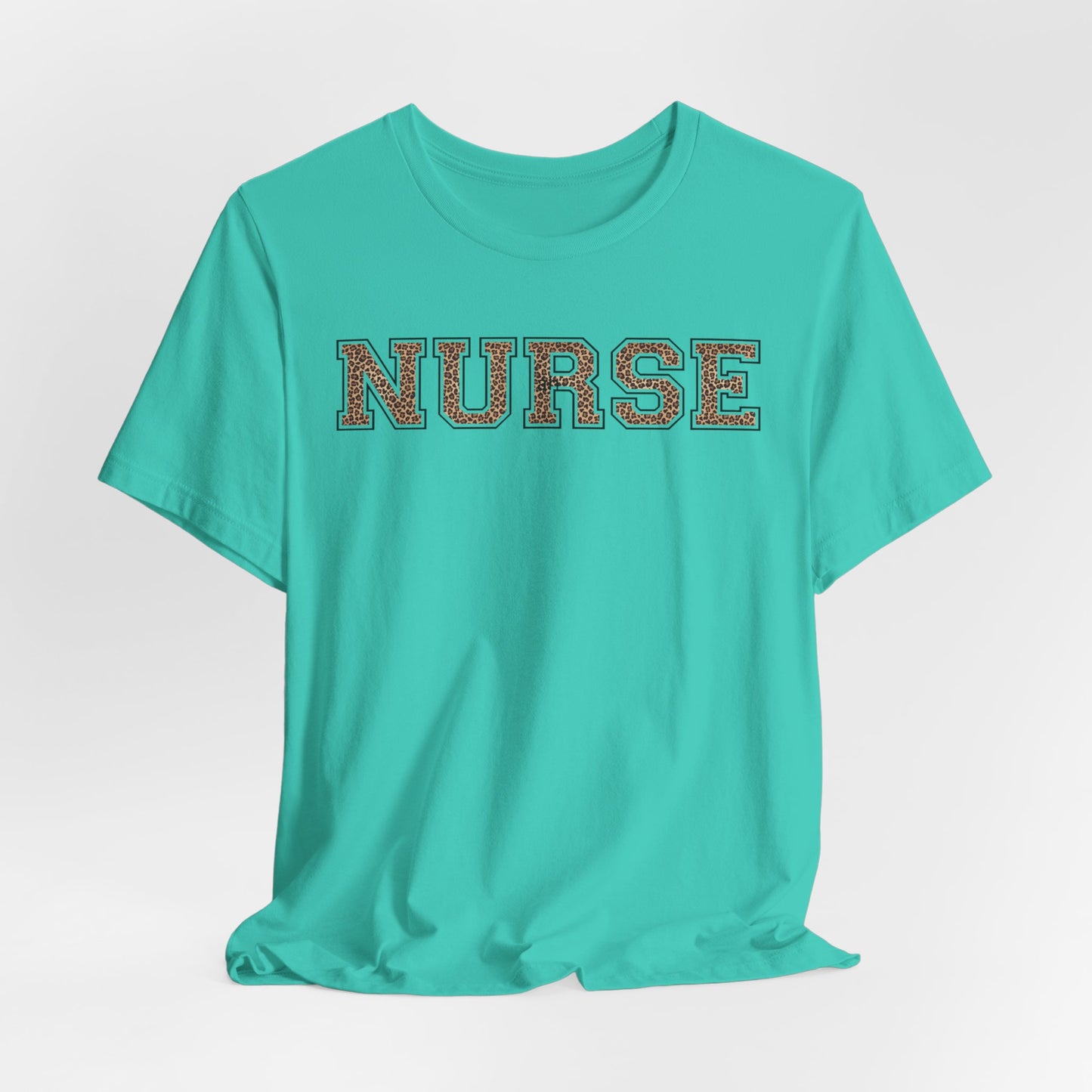 Collegiate Capital Nurse Tee - Cheetah on Black