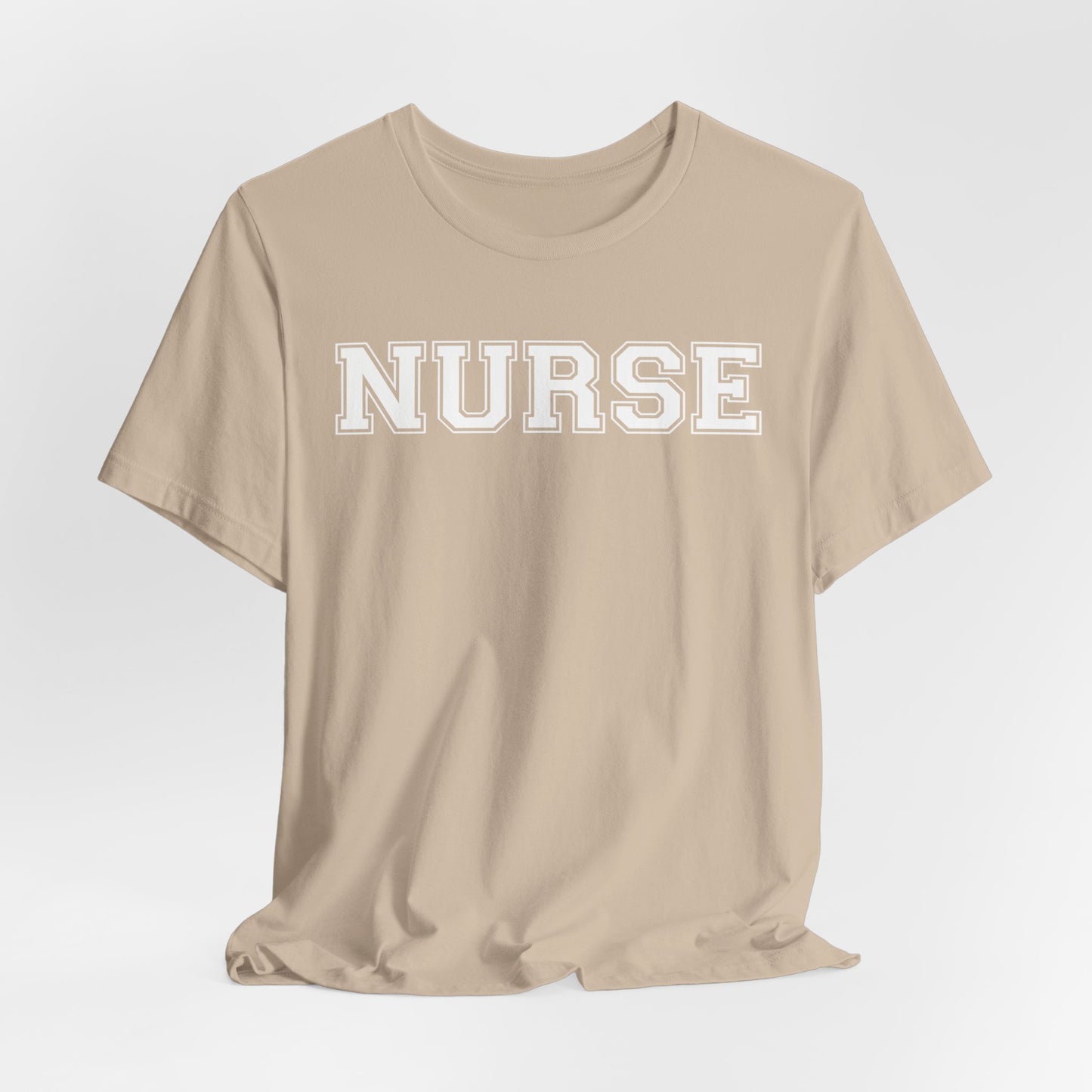 Collegiate Capital Nurse Tee - White on White