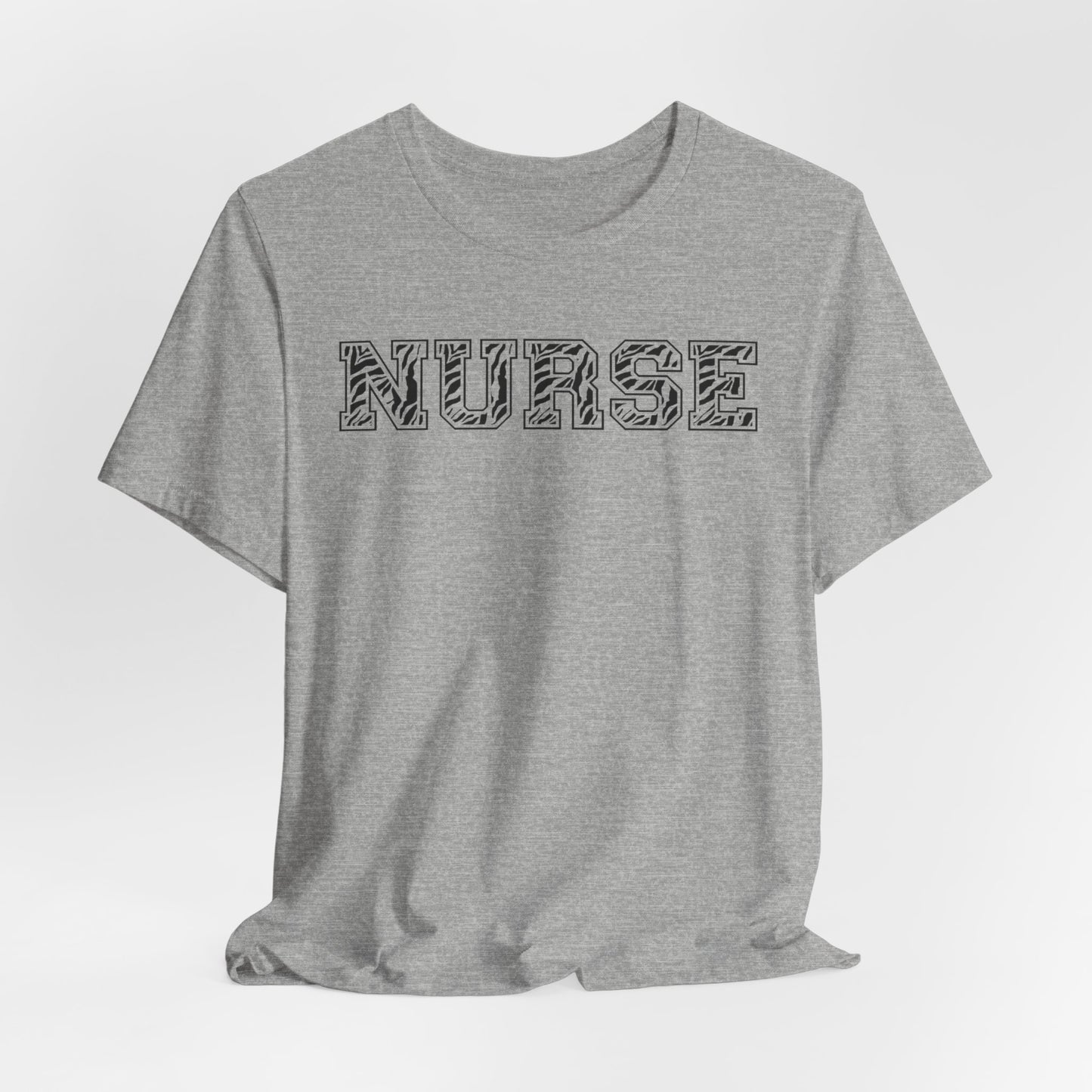 Collegiate Capital Nurse Tee - Zebra on Black