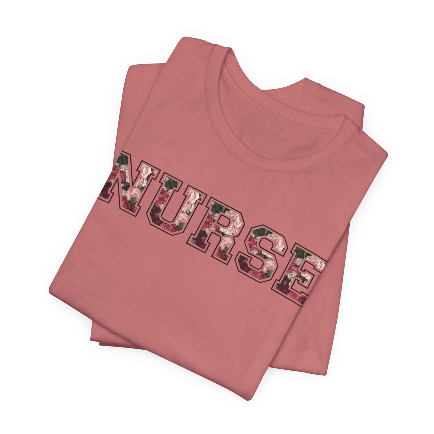 Collegiate Capital Nurse Tee - Floral on Black