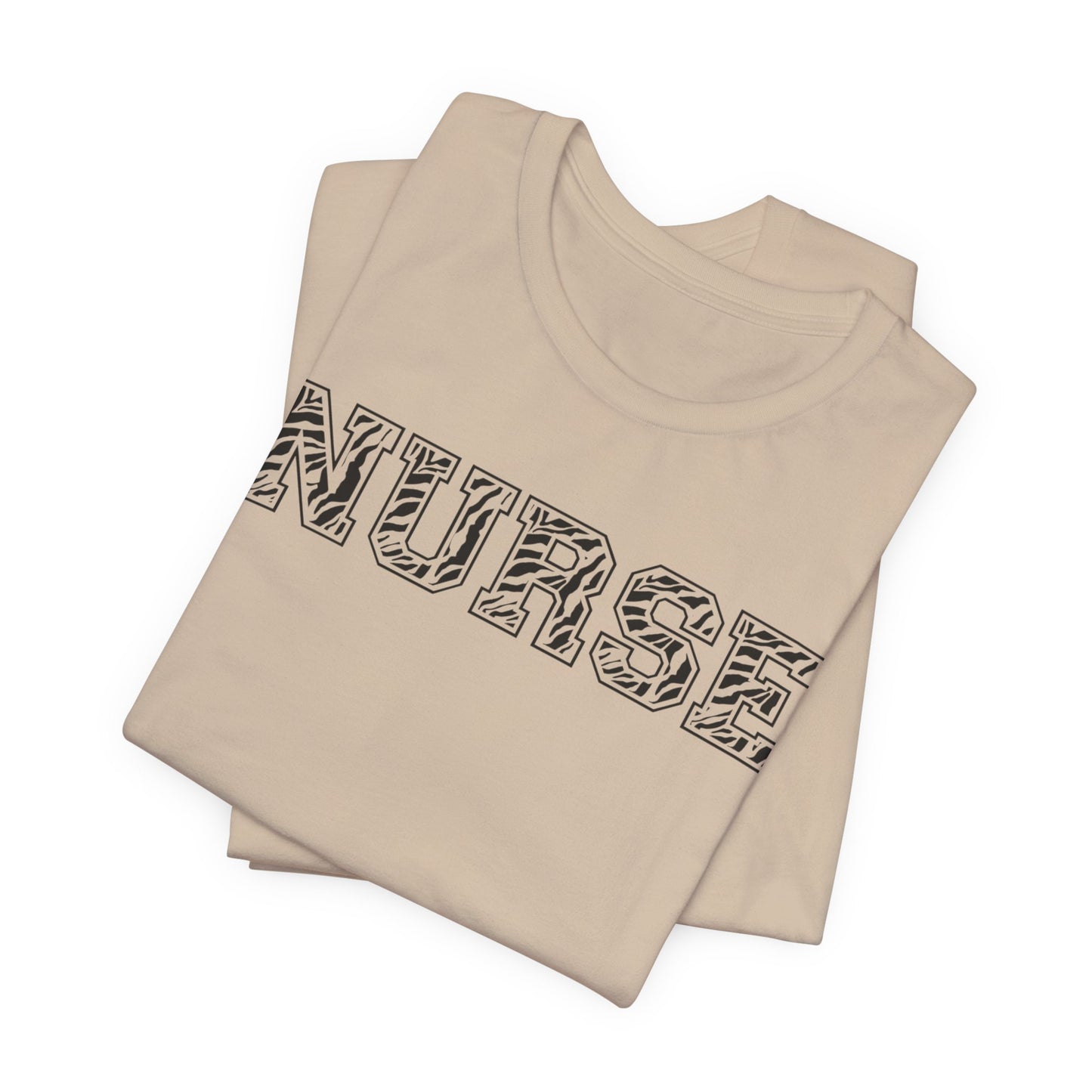 Collegiate Capital Nurse Tee - Zebra on Black