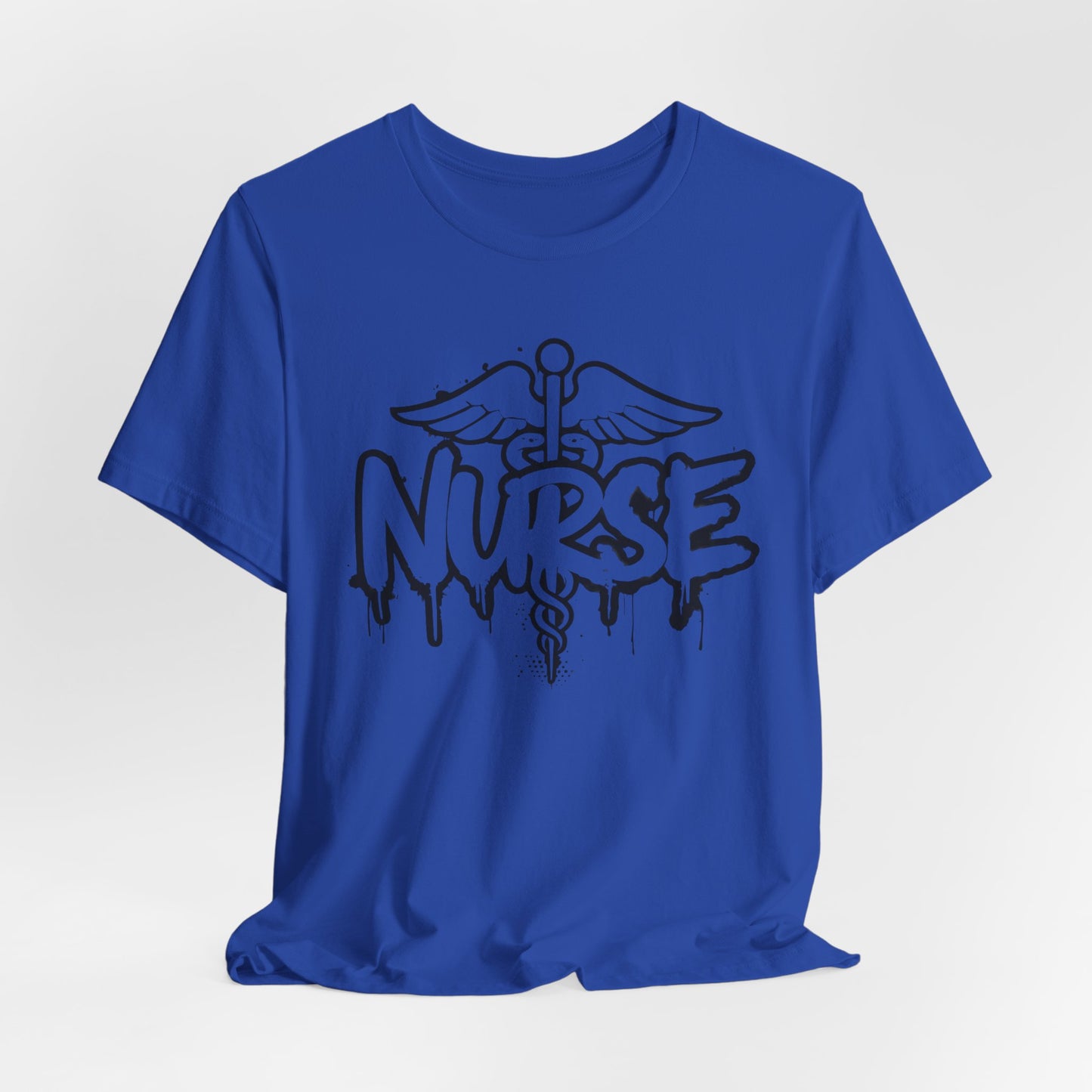 Black Nurse Caduceus Short Sleeve Tee