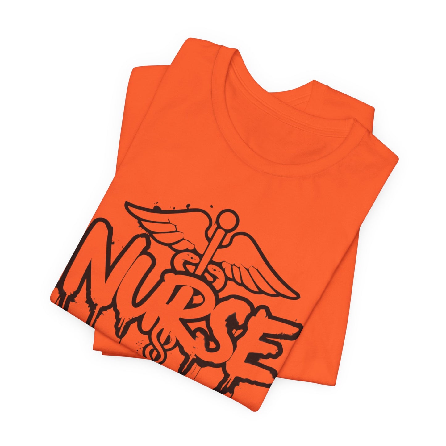 Black Nurse Caduceus Short Sleeve Tee