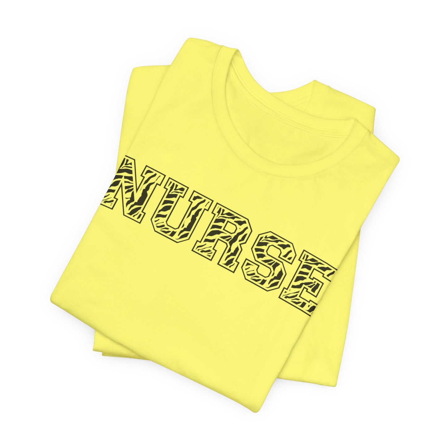 Collegiate Capital Nurse Tee - Zebra on Black