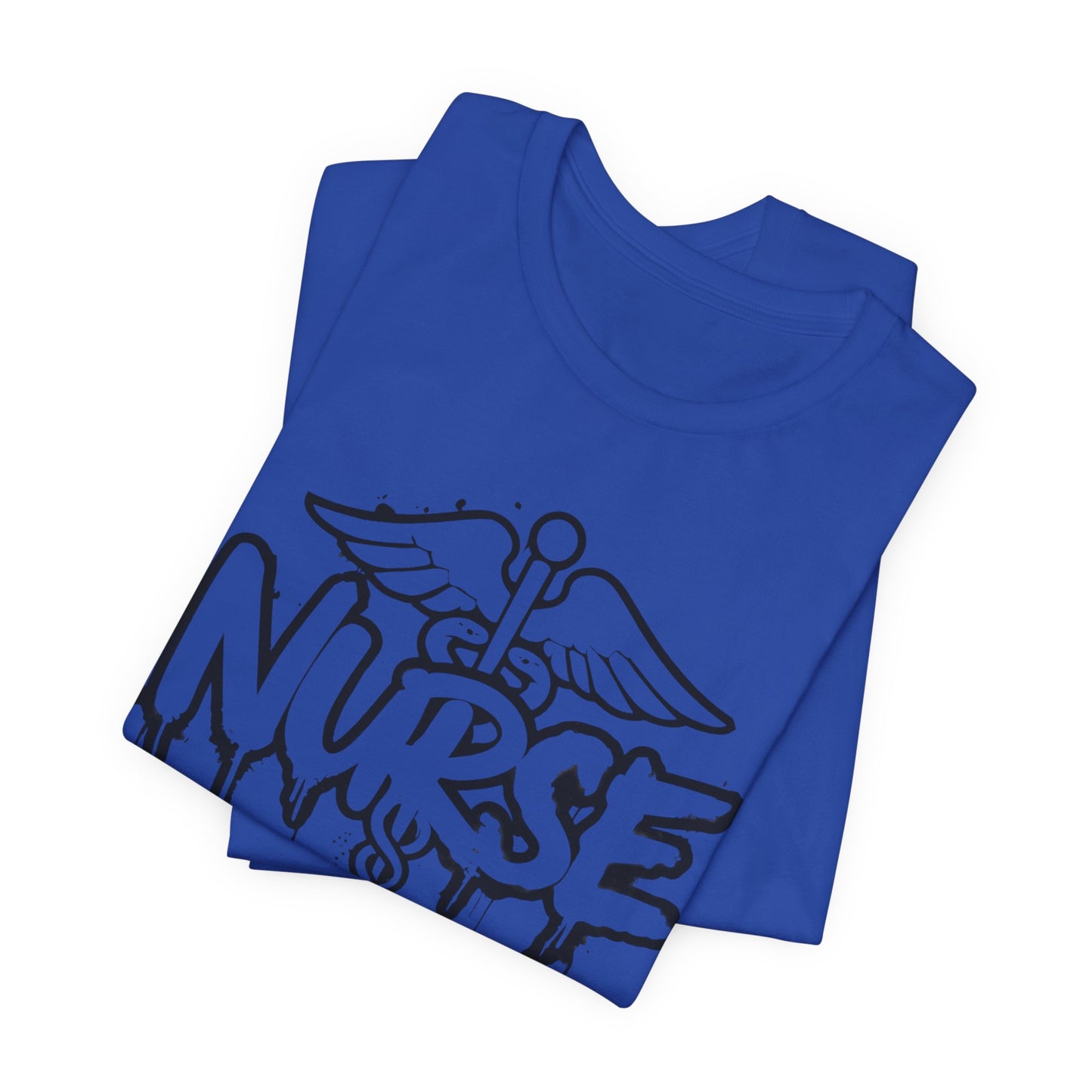Black Nurse Caduceus Short Sleeve Tee
