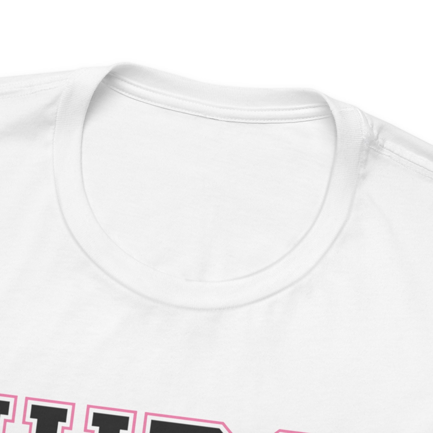 Collegiate Capital Nurse Tee - Black on Pink