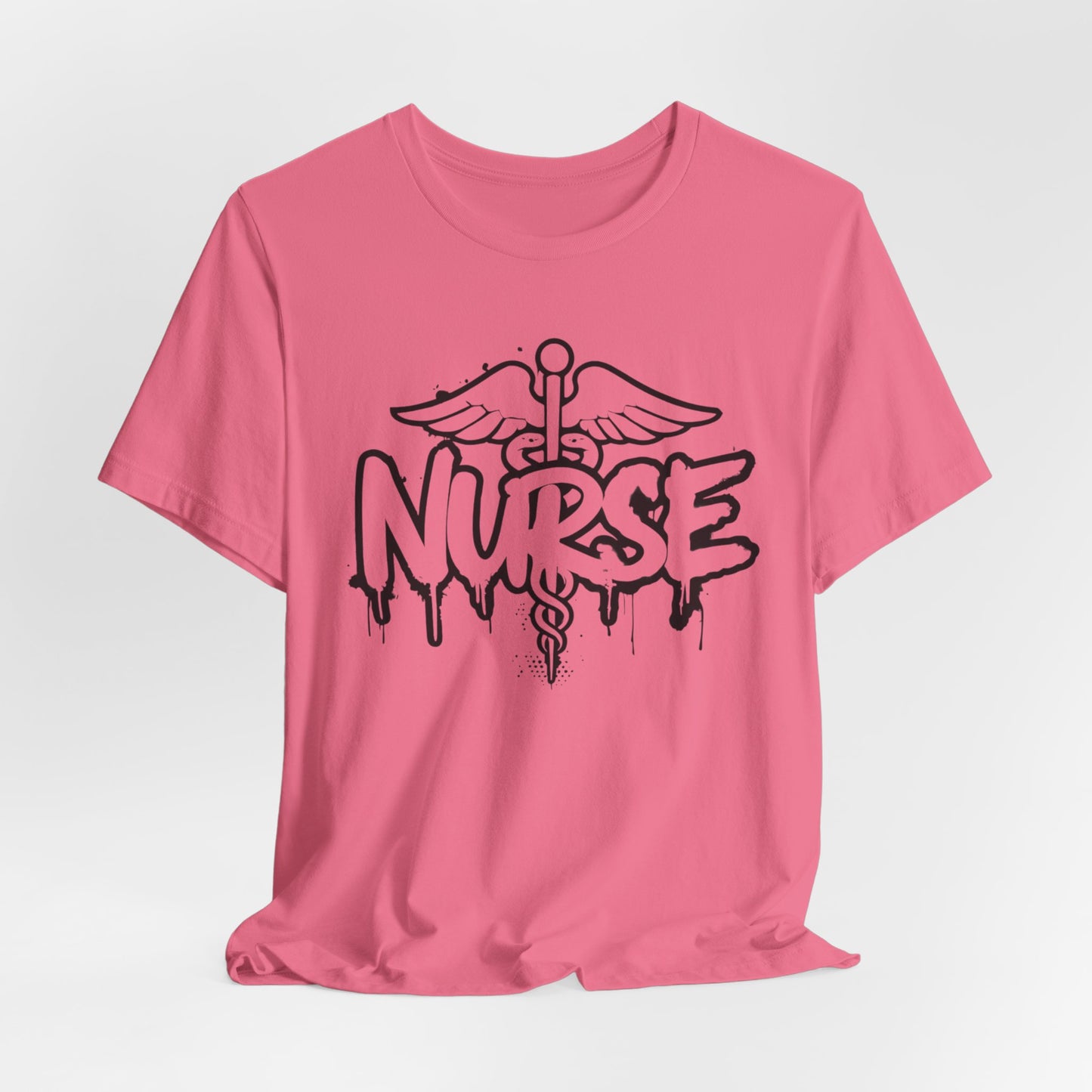 Black Nurse Caduceus Short Sleeve Tee