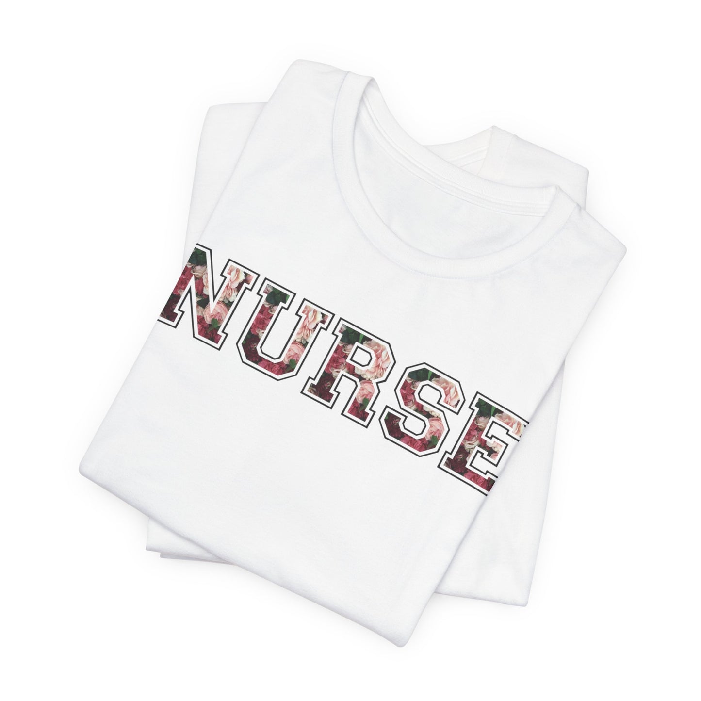 Collegiate Capital Nurse Tee - Floral on Black