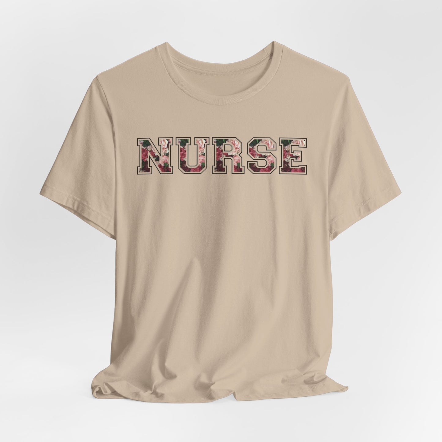 Collegiate Capital Nurse Tee - Floral on Black