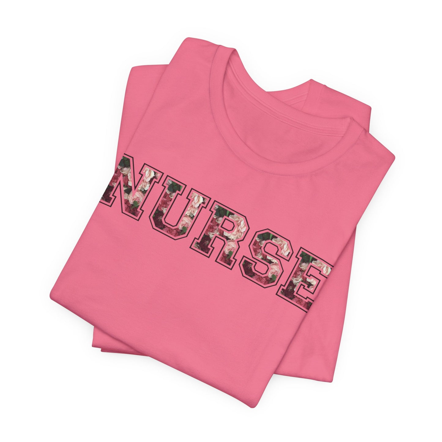 Collegiate Capital Nurse Tee - Floral on Black