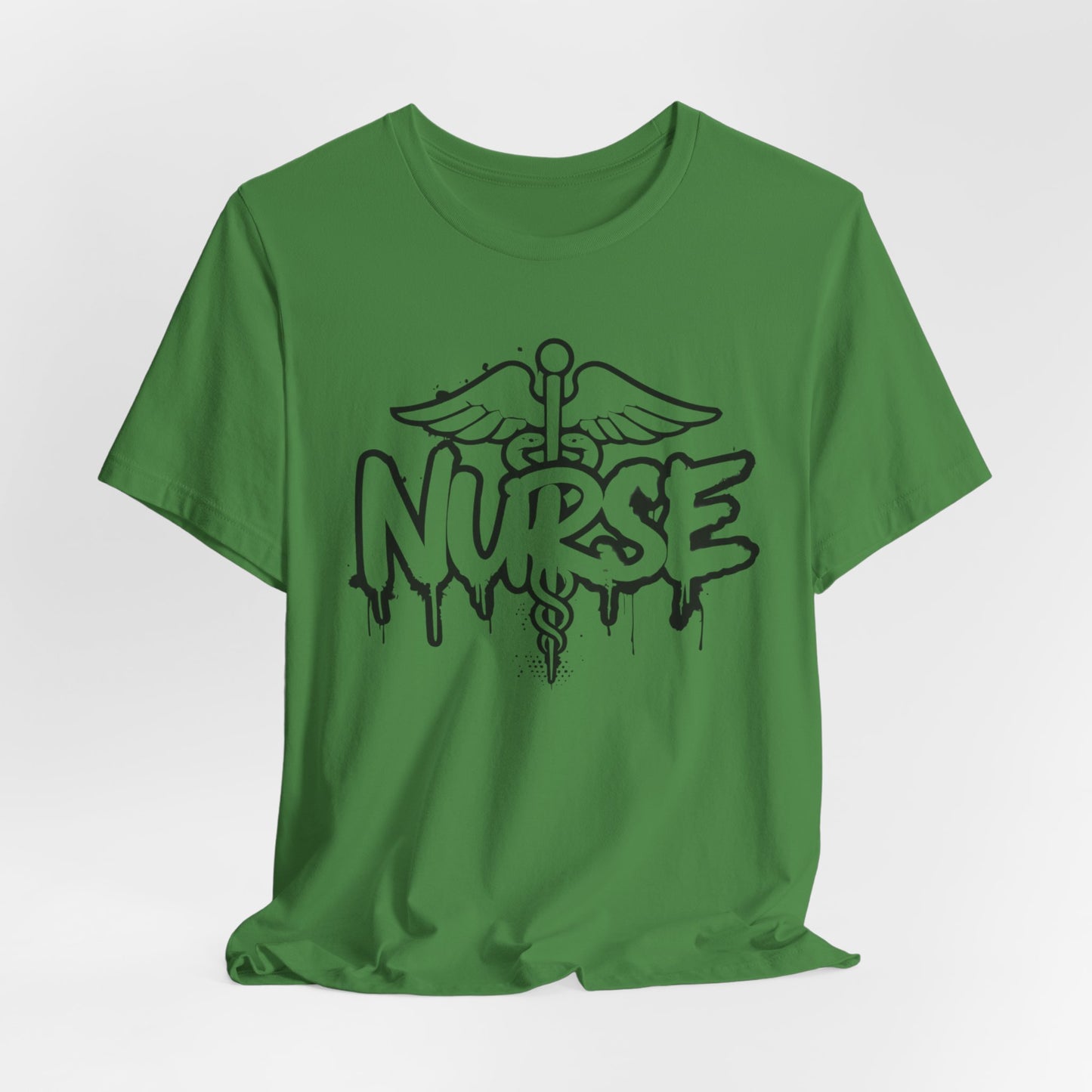 Black Nurse Caduceus Short Sleeve Tee