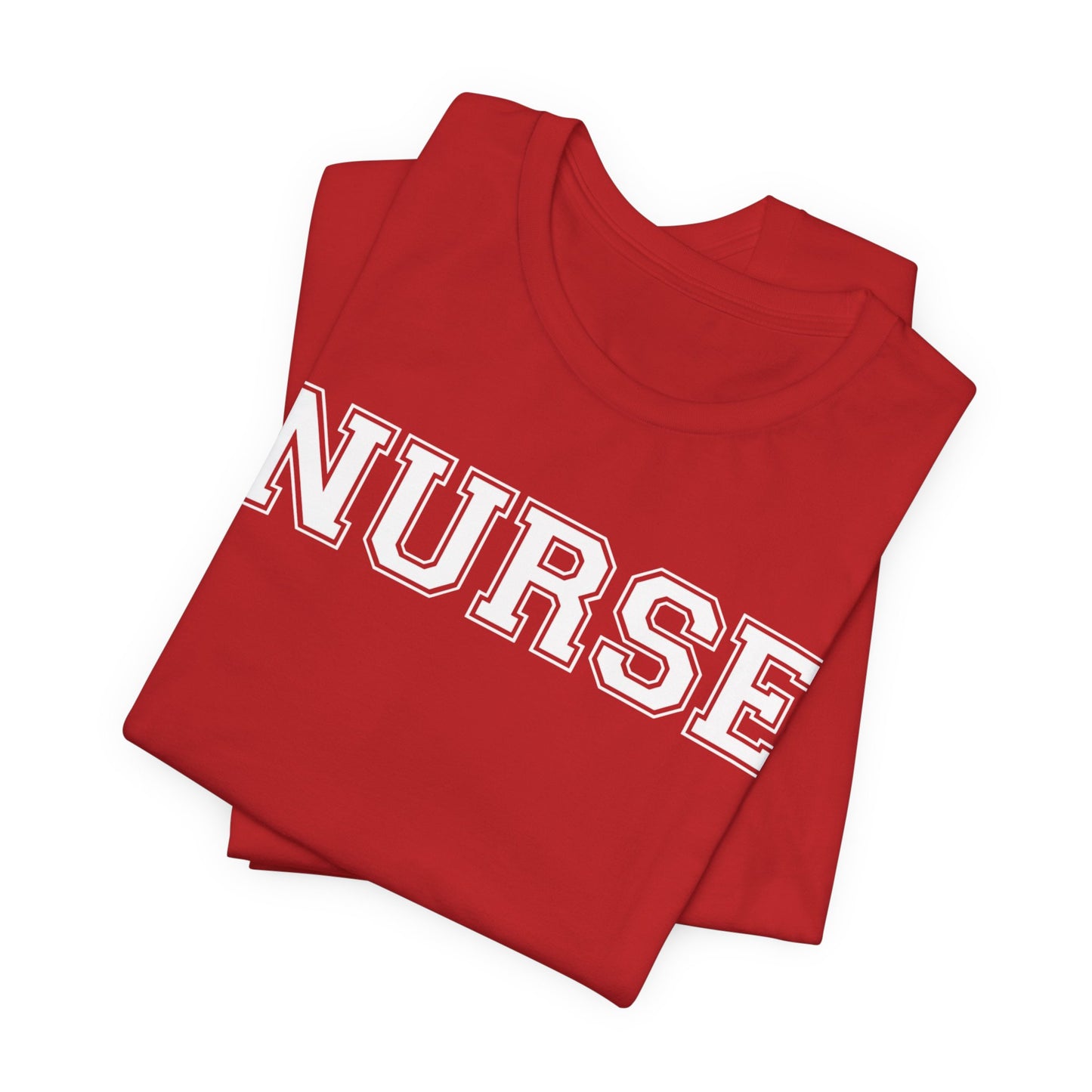 Collegiate Capital Nurse Tee - White on White