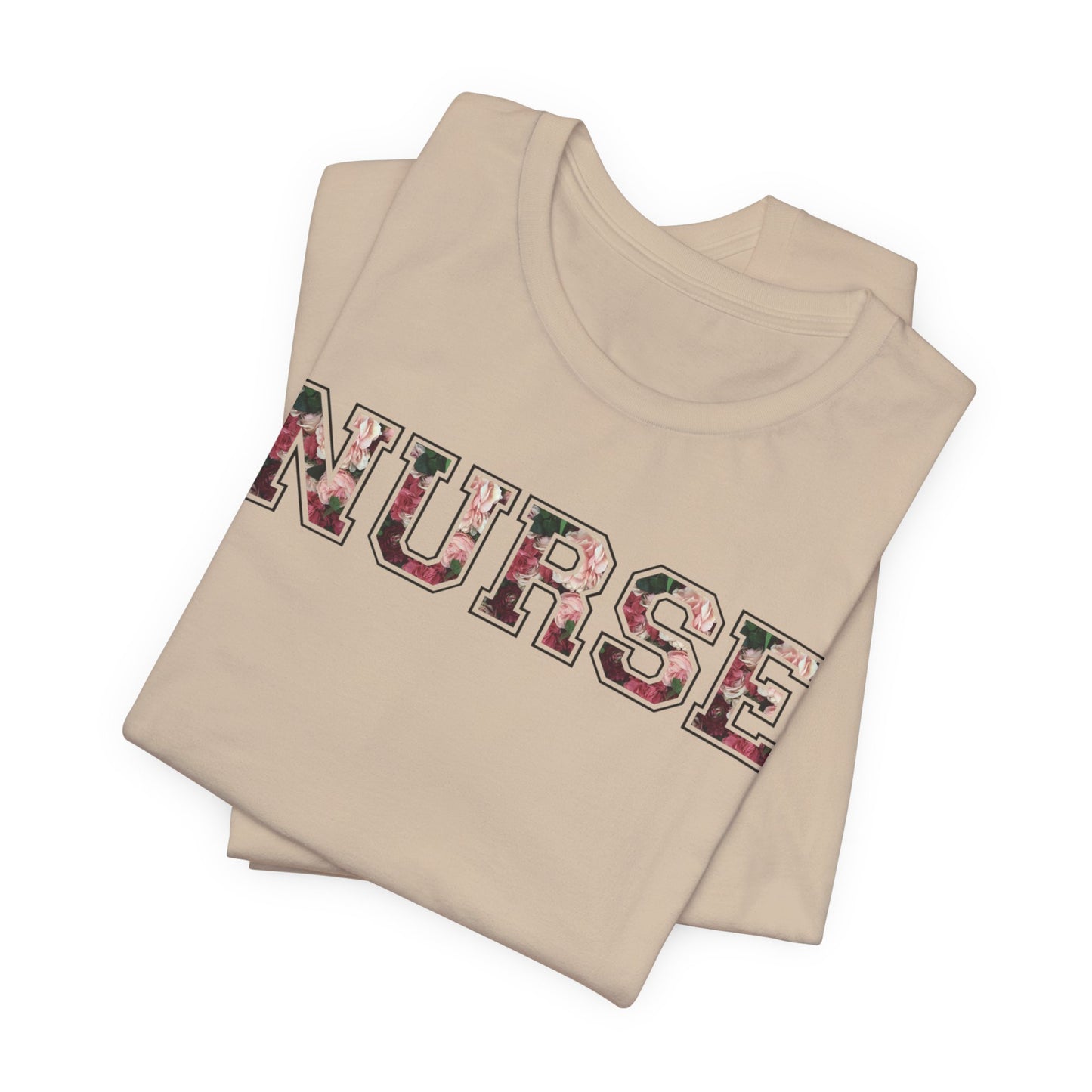 Collegiate Capital Nurse Tee - Floral on Black