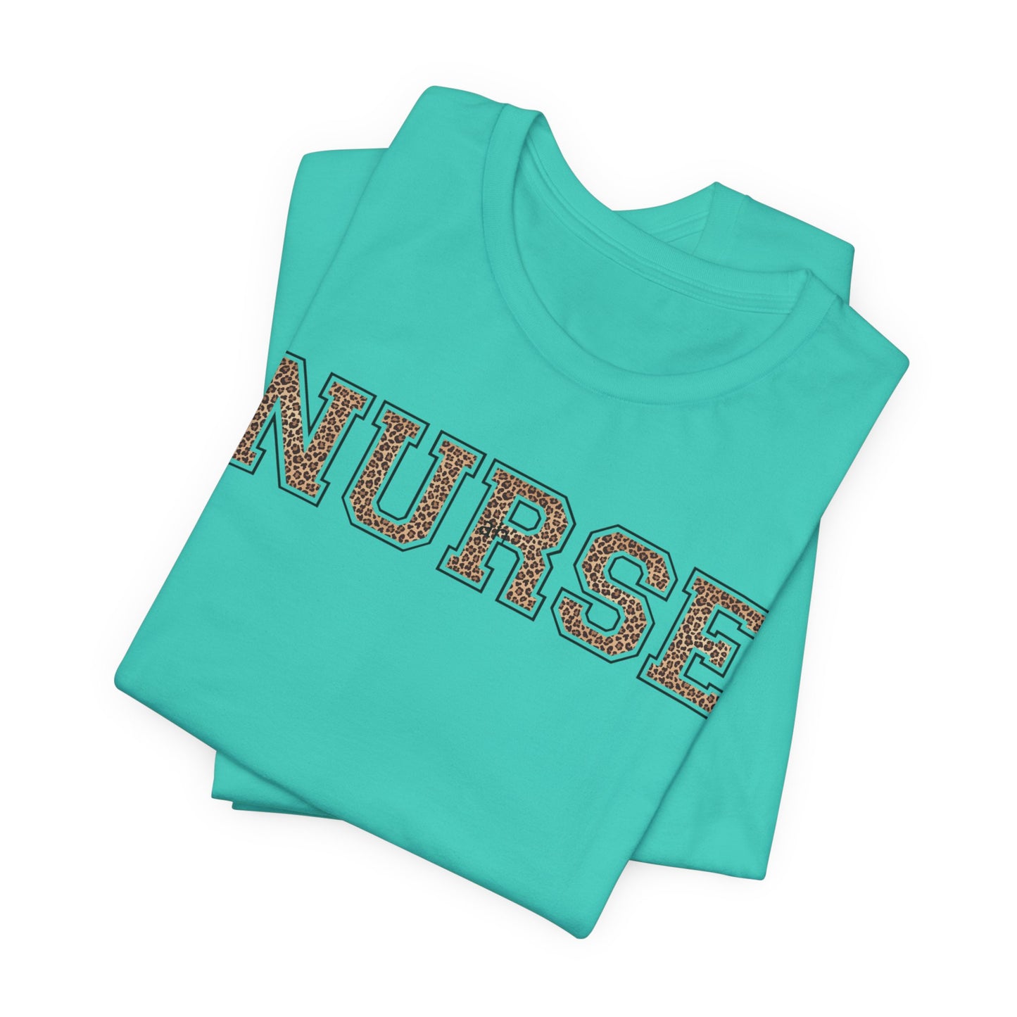 Collegiate Capital Nurse Tee - Cheetah on Black