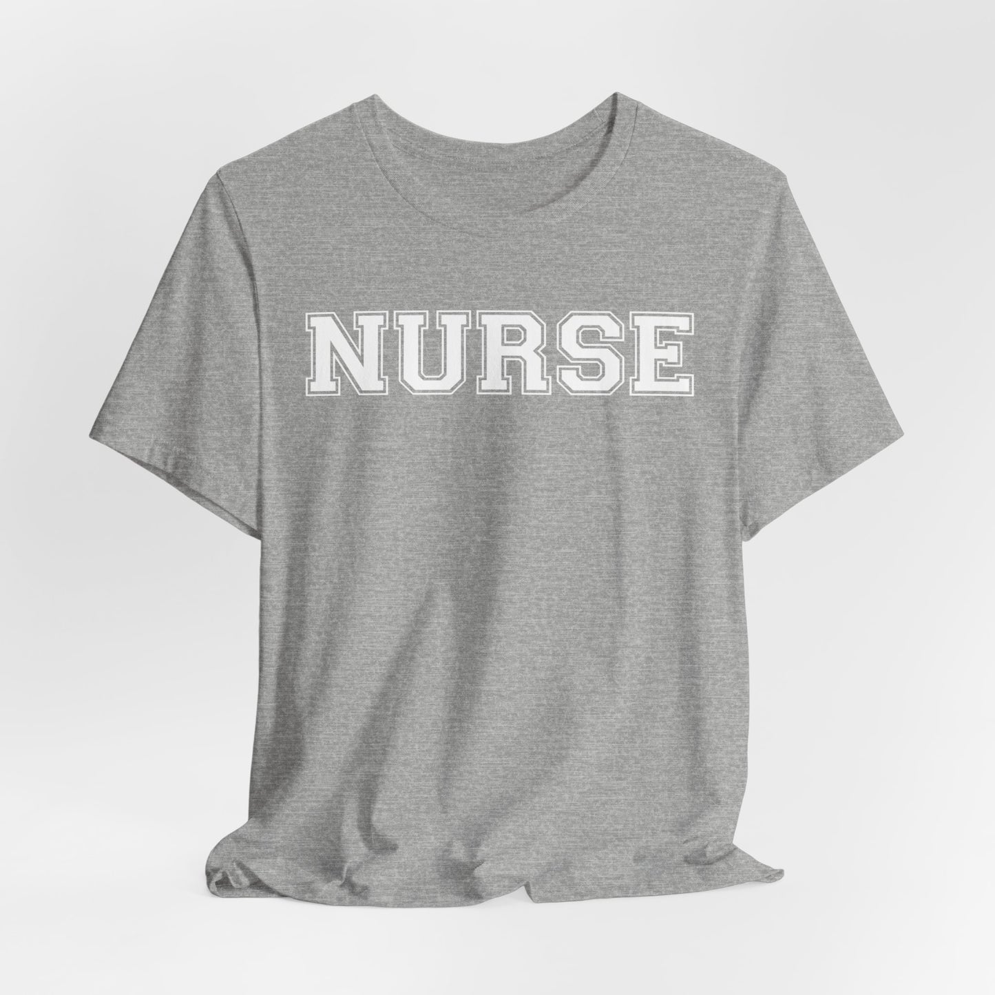 Collegiate Capital Nurse Tee - White on White