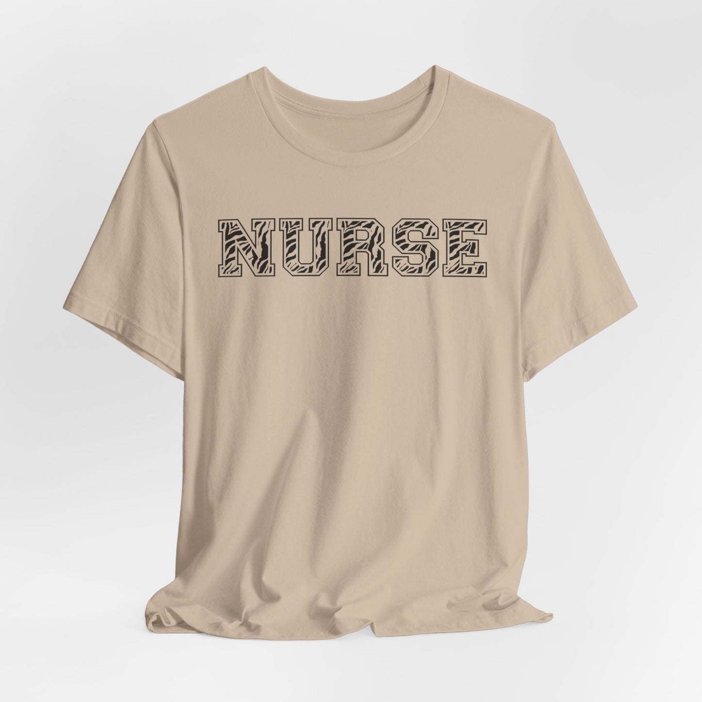 Collegiate Capital Nurse Tee - Zebra on Black