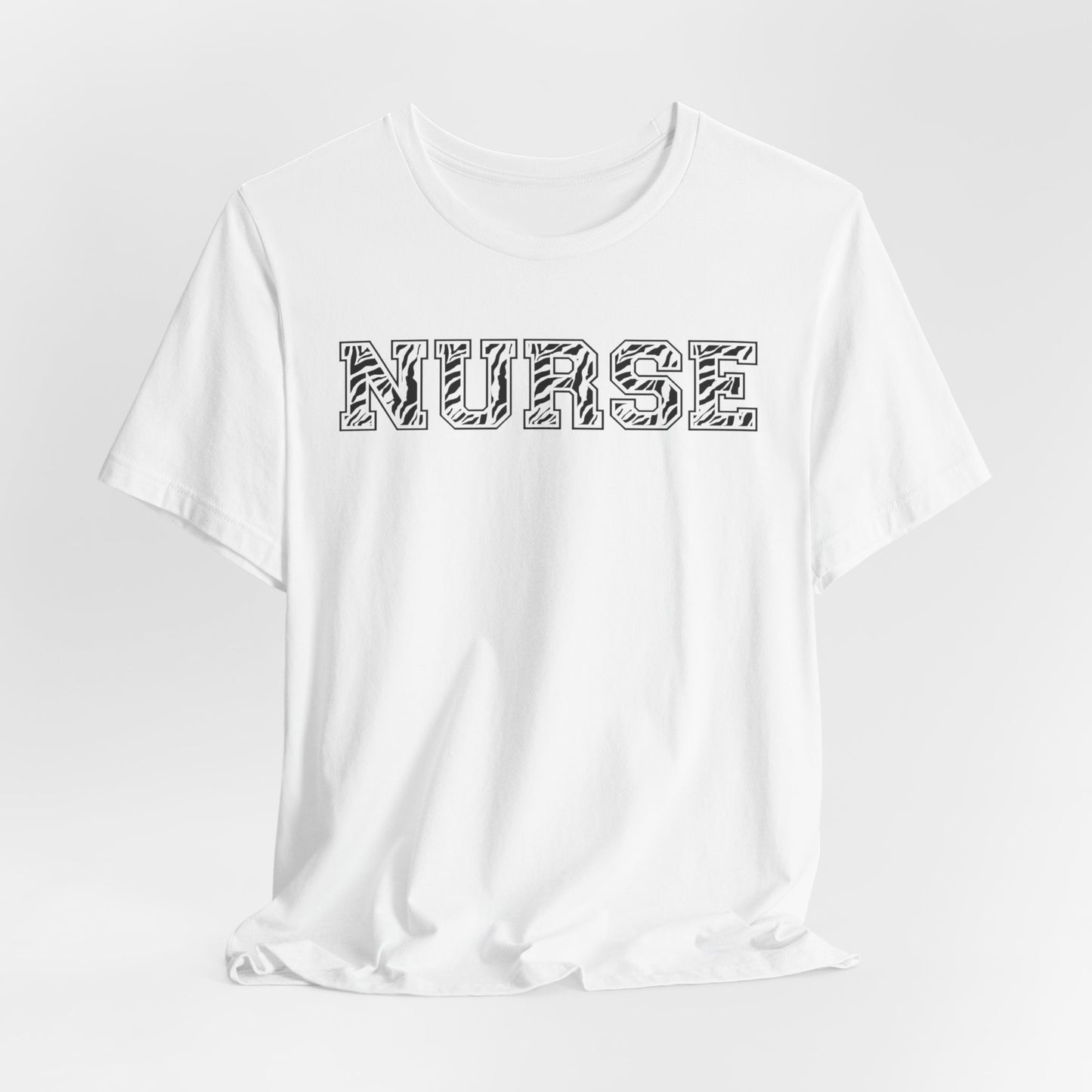 Collegiate Capital Nurse Tee - Zebra on Black