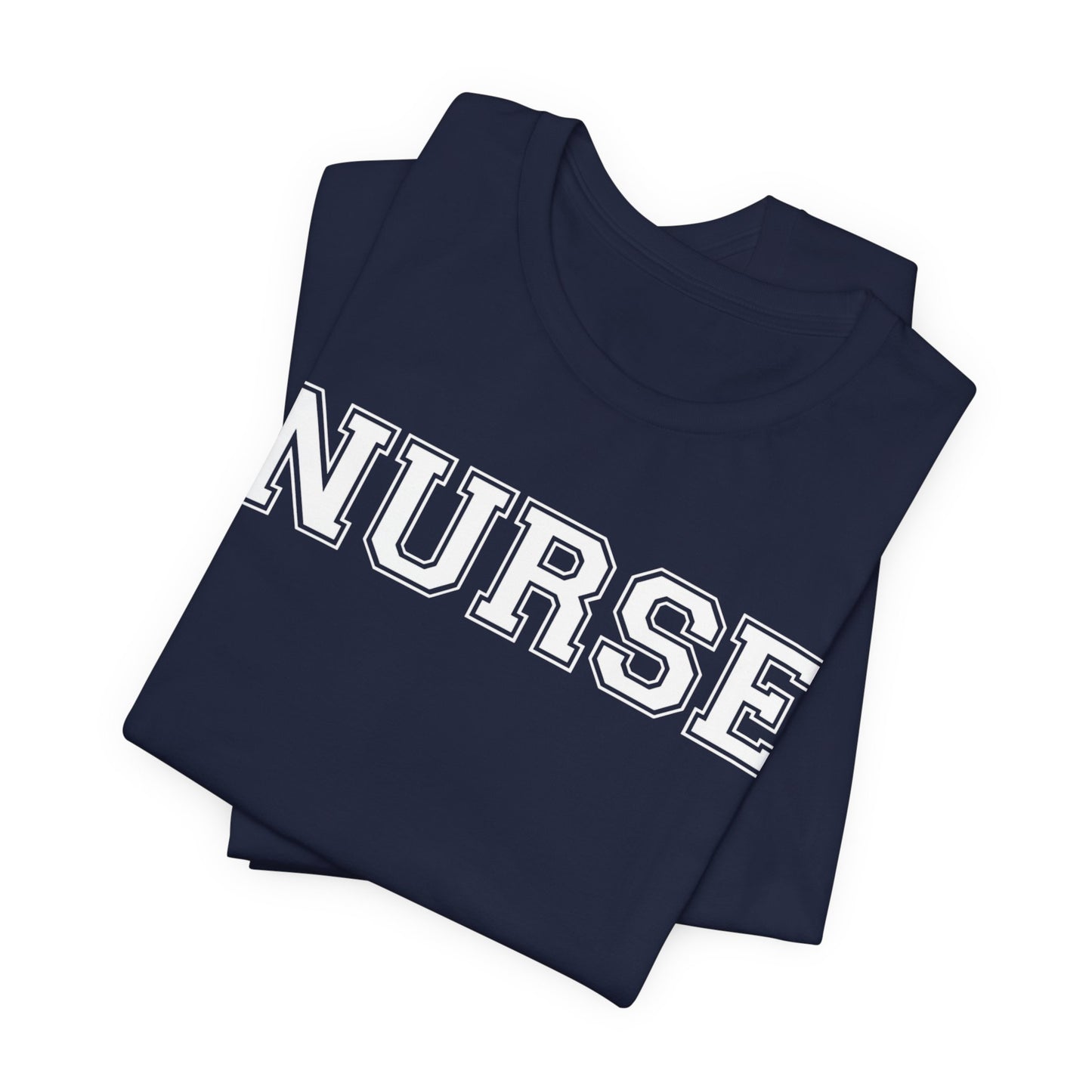 Collegiate Capital Nurse Tee - White on White