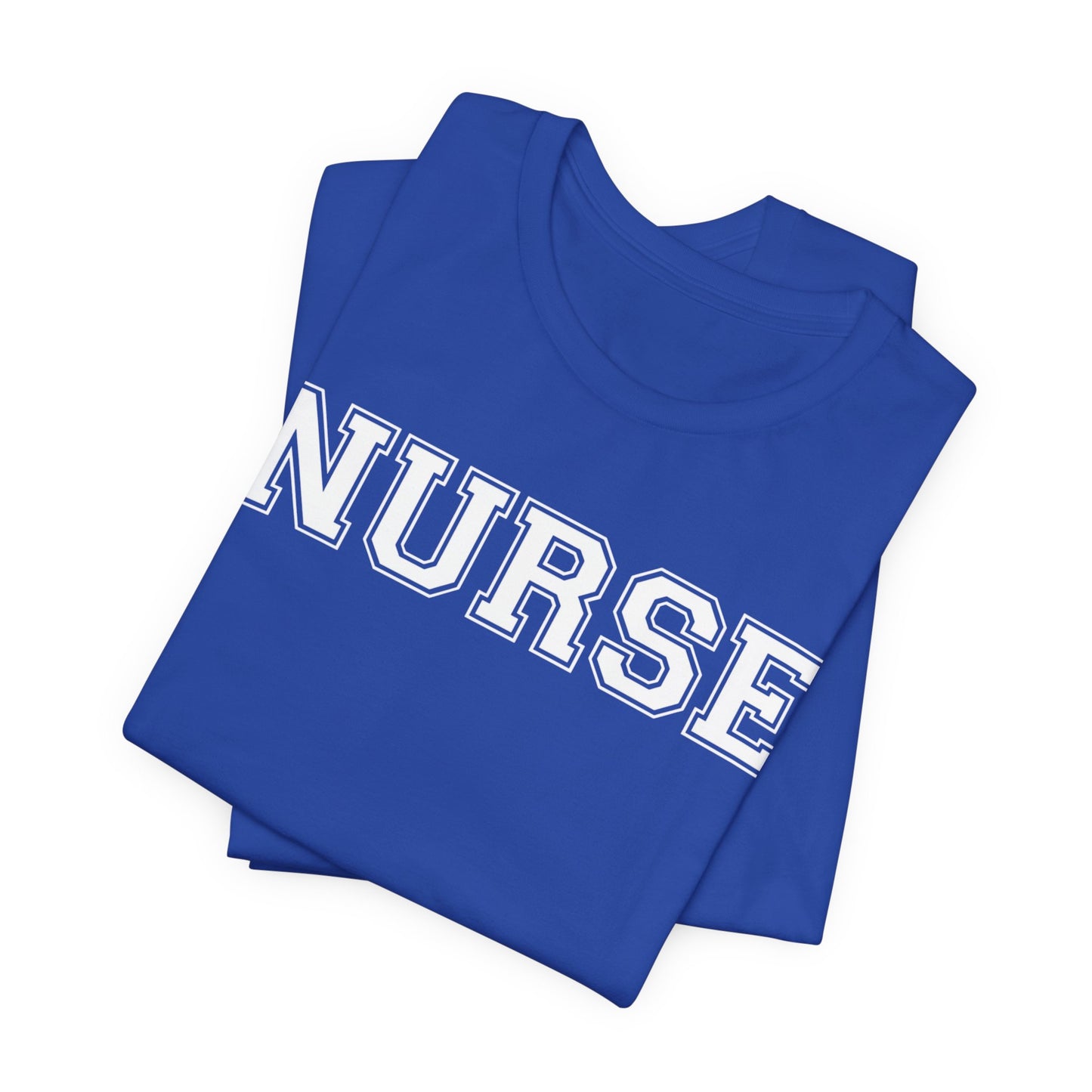 Collegiate Capital Nurse Tee - White on White