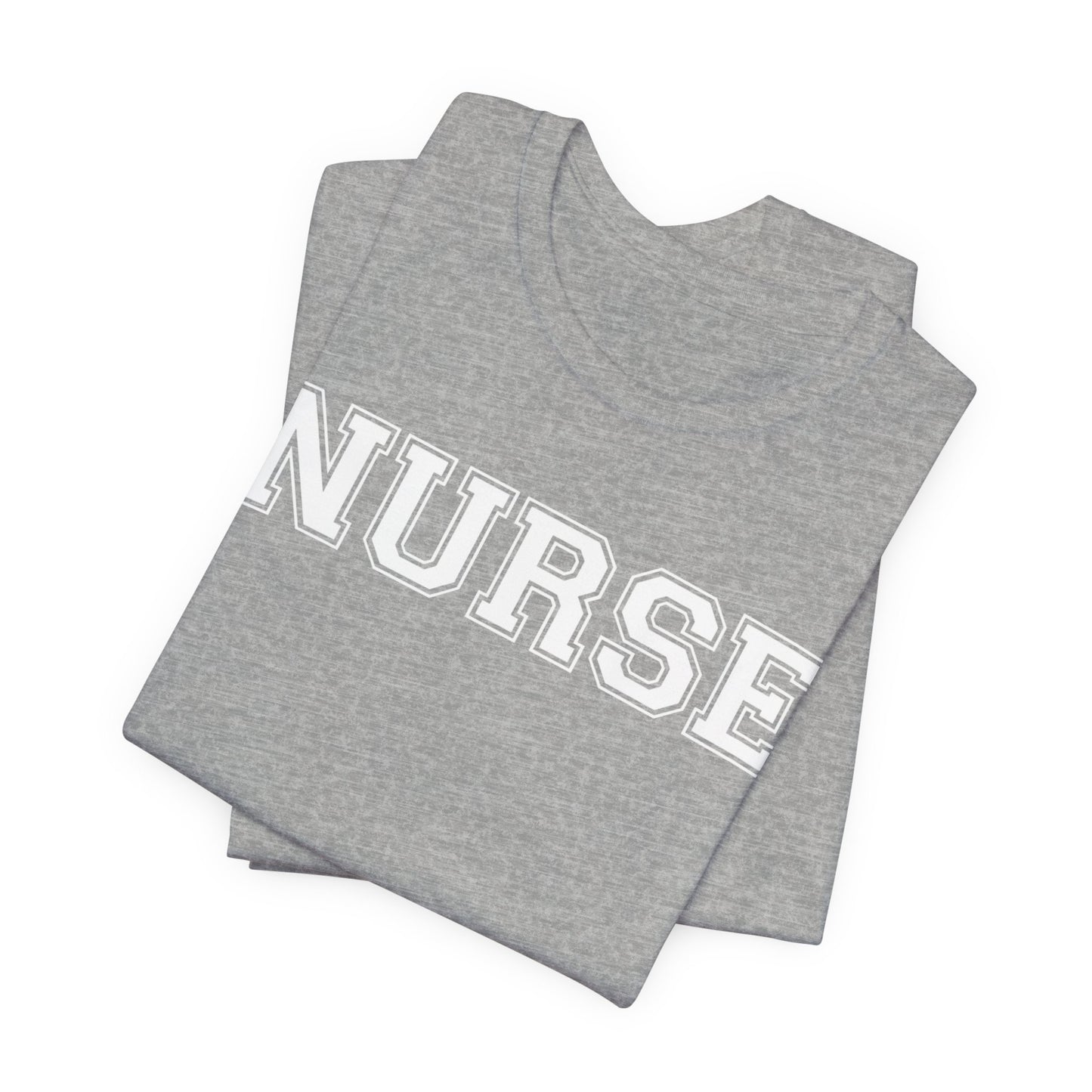 Collegiate Capital Nurse Tee - White on White