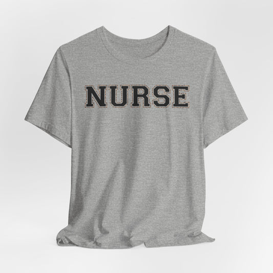 Collegiate Capital Nurse Tee - Black on Cheetah