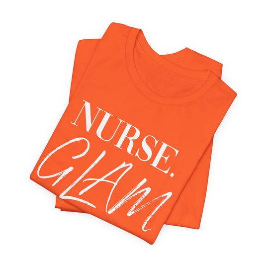 Nurse Glam Repeat Tee: Trendy T-Shirt for Nurses