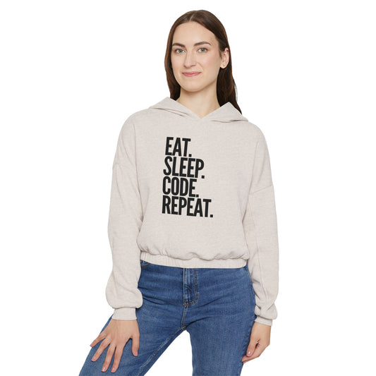 Code Mode: Eat.Sleep.Code.Repeat Cinched Bottom Hoodie