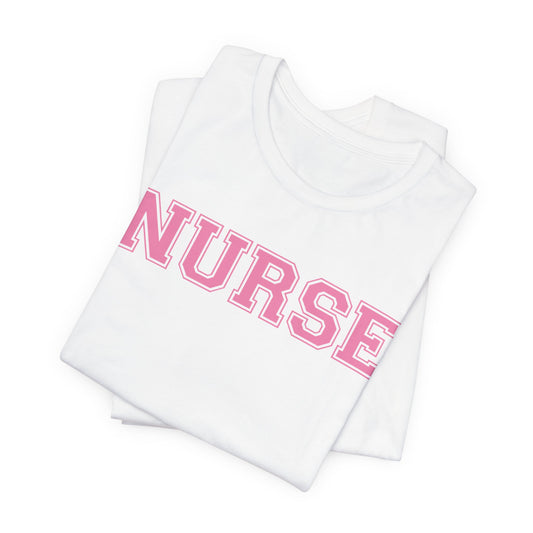 Collegiate Capital Nurse Tee - Pink on Pink