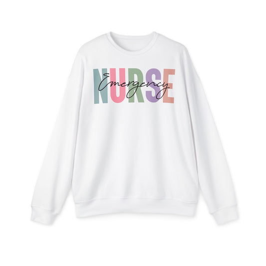 Emergency Nurse Pastel Multi Unisex Drop Shoulder Sweatshirt