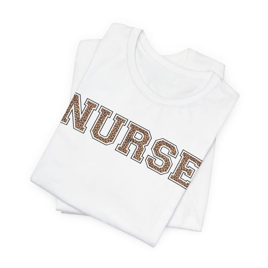 Collegiate Capital Nurse Tee - Cheetah on Black
