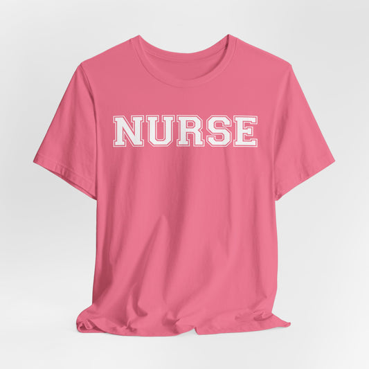 Collegiate Capital Nurse Tee - White on White