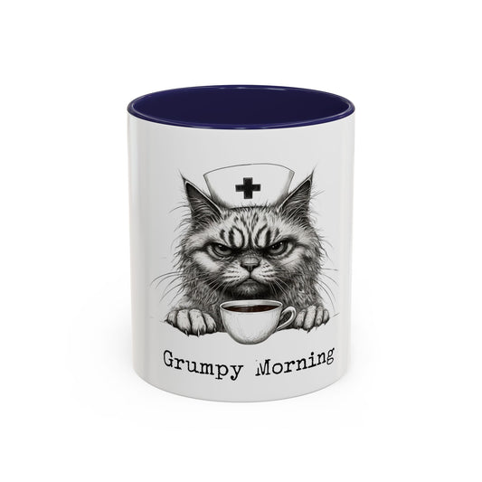 Grumpy Nurse Cat Coffee Mug