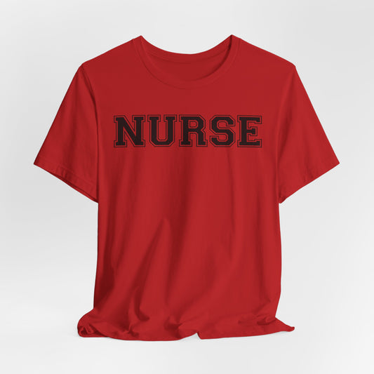 Collegiate Capital Nurse Tee - Black on Black