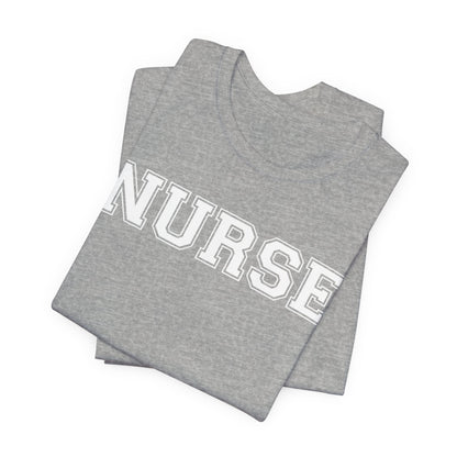 Collegiate Capital Nurse Tee - White on White